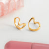 Wholesale Unisex Geometric Wave Stainless Steel Electroplated Earrings With Irregular Simple Niche Design Nonfading