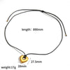 Wholesale Unisex Geometric Wax Rope Stainless Steel Necklace With Pvd Furnace Vacuum Real Gold Plating