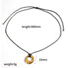 Wholesale Unisex Geometric Wax Rope Stainless Steel Necklace With Pvd Furnace Vacuum Real Gold Plating