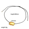 Wholesale Unisex Geometric Wax Rope Stainless Steel Necklace With Pvd Furnace Vacuum Real Gold Plating