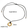 Wholesale Unisex Geometric Wax Rope Stainless Steel Necklace With Pvd Furnace Vacuum Real Gold Plating