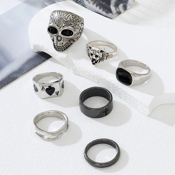Wholesale Unisex Geometric Zinc Alloy Electroplated Ring