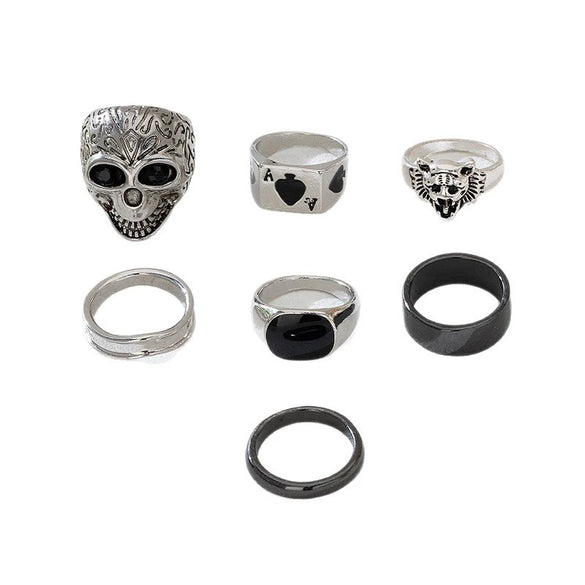 Wholesale Unisex Geometric Zinc Alloy Electroplated Ring