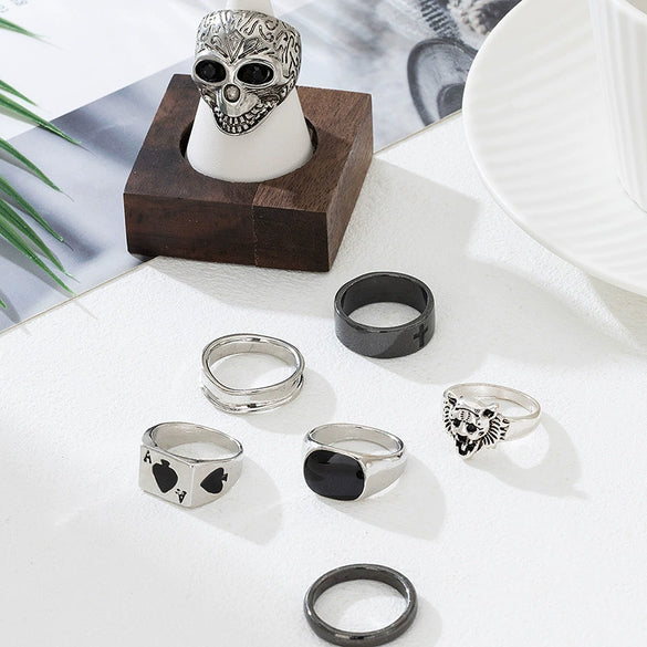 Wholesale Unisex Geometric Zinc Alloy Electroplated Ring