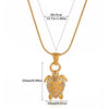 Wholesale Unisex Gold Plated Stainless Steel Rope Chain Necklace With Diamond Turtle Pendant Marine Series High End Jewelry