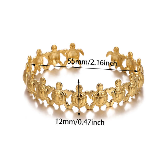 Wholesale Unisex Gold Plated Stainless Steel Rope Chain Necklace With Diamond Turtle Pendant Marine Series High End Jewelry
