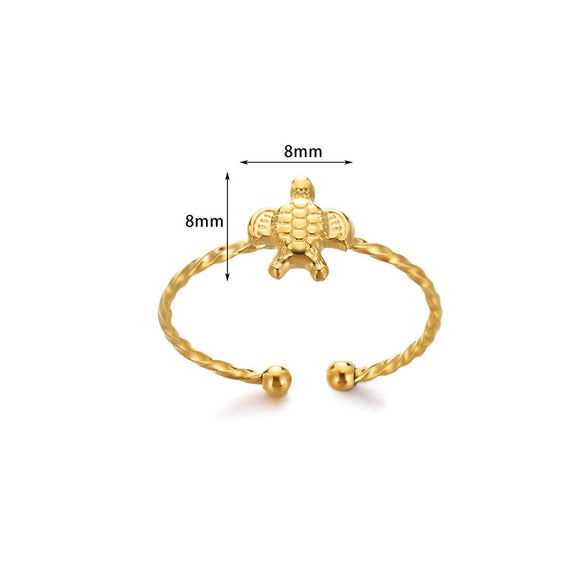 Wholesale Unisex Gold Plated Stainless Steel Rope Chain Necklace With Diamond Turtle Pendant Marine Series High End Jewelry