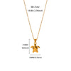 Wholesale Unisex Gold Plated Stainless Steel Rope Chain Necklace With Diamond Turtle Pendant Marine Series High End Jewelry