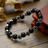 Wholesale Unisex Handmade Black Onyx Cat's Eye Stretch Bracelet