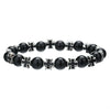 Wholesale Unisex Handmade Black Onyx Cat's Eye Stretch Bracelet