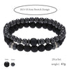 Wholesale Unisex Handmade Geometric Black Frosted Copper Bead Bracelet Accessories