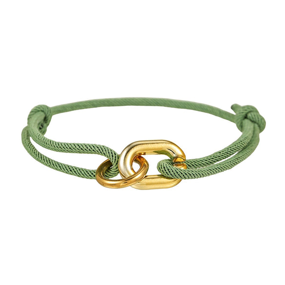 Wholesale Unisex Handmade Geometric Rope Ccb Milanese Adjustable Bracelet Jewelry