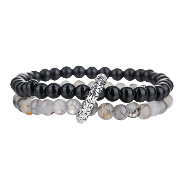 Wholesale Unisex Handmade Geometric Stone Alloy Bracelets