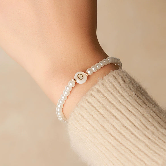 Wholesale Unisex Handmade Imitation Pearl Bracelet With Letters Numbers Text