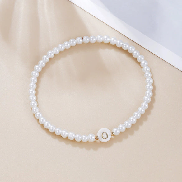 Wholesale Unisex Handmade Imitation Pearl Bracelet With Letters Numbers Text