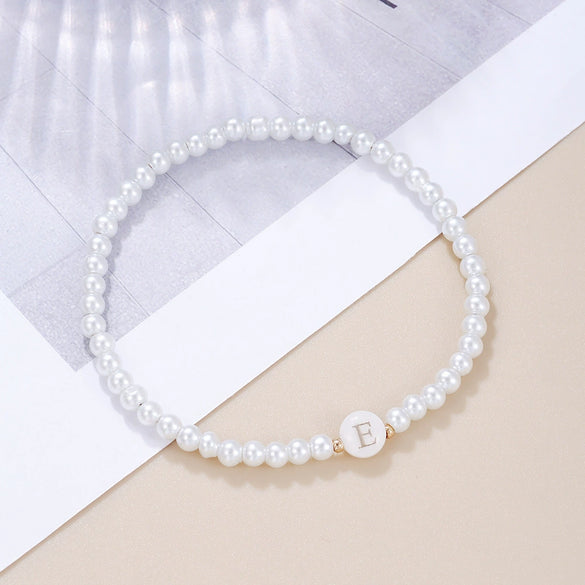 Wholesale Unisex Handmade Imitation Pearl Bracelet With Letters Numbers Text