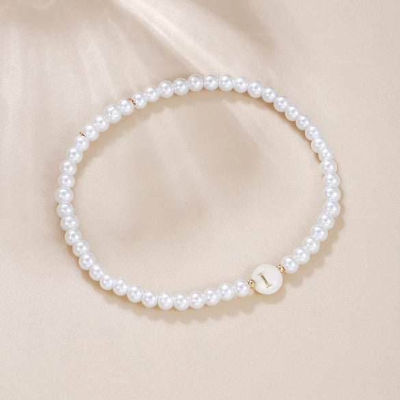Wholesale Unisex Handmade Imitation Pearl Bracelet With Letters Numbers Text