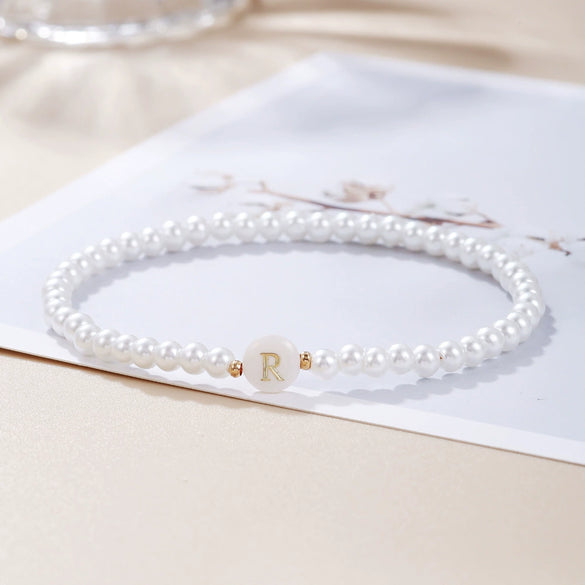 Wholesale Unisex Handmade Imitation Pearl Bracelet With Letters Numbers Text