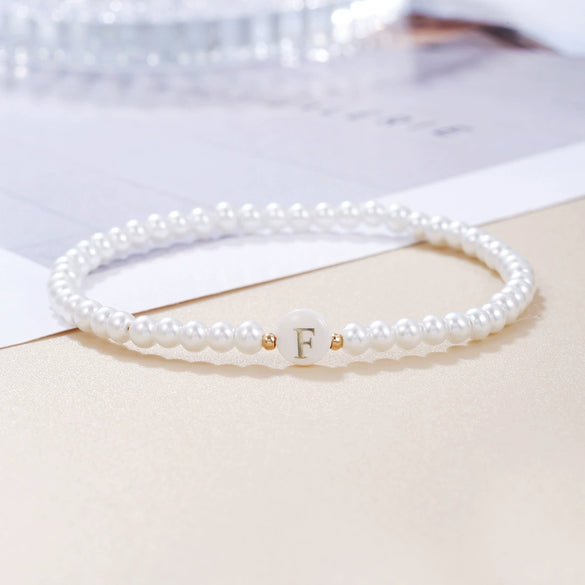 Wholesale Unisex Handmade Imitation Pearl Bracelet With Letters Numbers Text