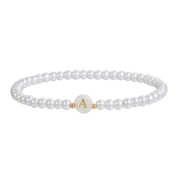 Wholesale Unisex Handmade Imitation Pearl Bracelet With Letters Numbers Text