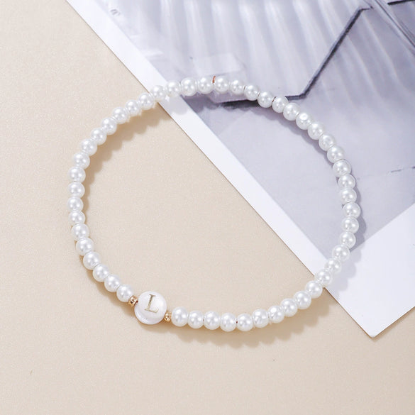 Wholesale Unisex Handmade Imitation Pearl Bracelet With Letters Numbers Text