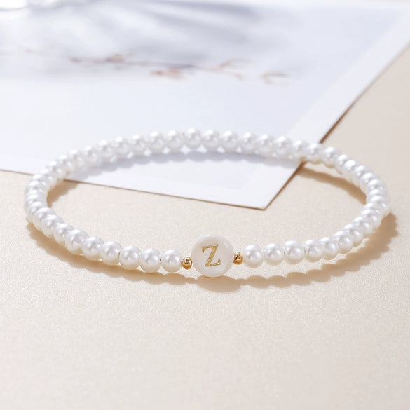 Wholesale Unisex Handmade Imitation Pearl Bracelet With Letters Numbers Text