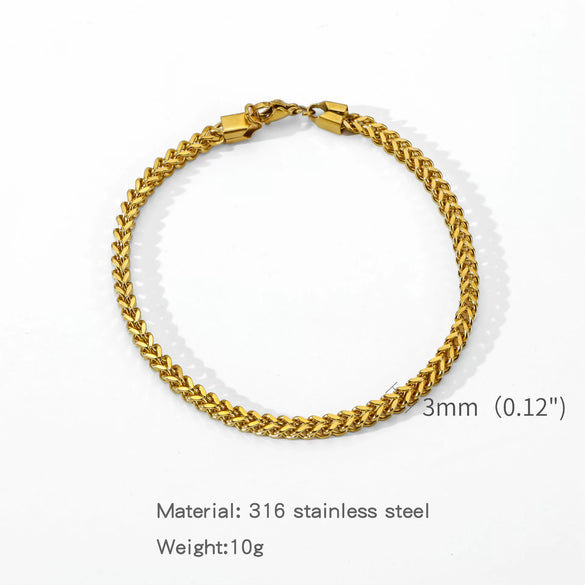 Wholesale Unisex Highend Geometric Stainless Steel Foursided Square Threedimensional Bracelet With Electroplating