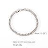 Wholesale Unisex Highend Geometric Stainless Steel Foursided Square Threedimensional Bracelet With Electroplating