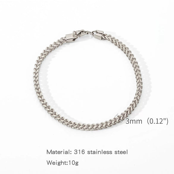 Wholesale Unisex Highend Geometric Stainless Steel Foursided Square Threedimensional Bracelet With Electroplating