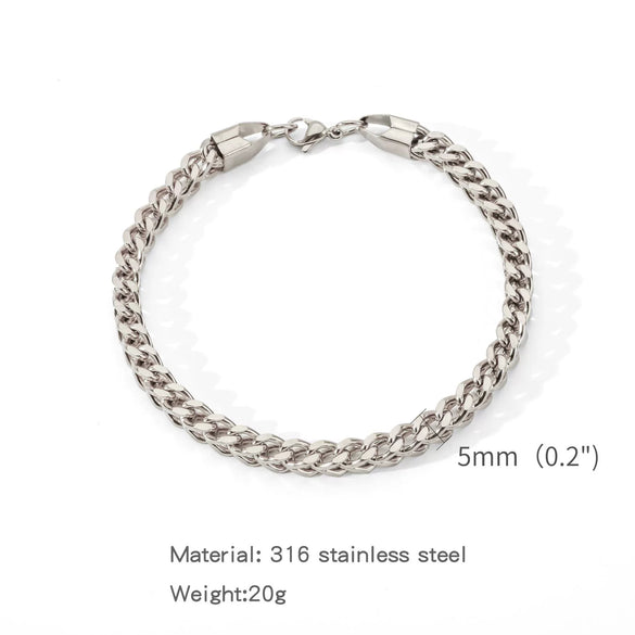 Wholesale Unisex Highend Geometric Stainless Steel Foursided Square Threedimensional Bracelet With Electroplating