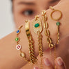 Wholesale Unisex Hip Hop Style Geometric Stainless Steel Gold Plated Chain Bracelet