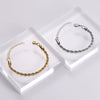 Wholesale Unisex Hip Hop Titanium Steel Electroplated 18K Gold Twist Chain Bracelet