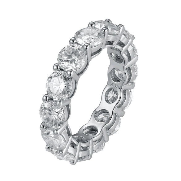 Wholesale Unisex Hiphop Geometric Silver Diamond Ring