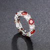 Wholesale Unisex Hiphop Geometric Silver Diamond Ring