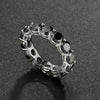 Wholesale Unisex Hiphop Geometric Silver Diamond Ring