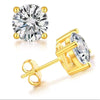 Wholesale Unisex Hiphop Round Tassel Inlaid Zircon Fourclaw Earrings Copper Material Set With Gems