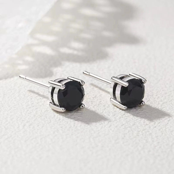 Wholesale Unisex Hiphop Round Tassel Inlaid Zircon Fourclaw Earrings Copper Material Set With Gems
