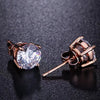 Wholesale Unisex Hiphop Round Tassel Inlaid Zircon Fourclaw Earrings Copper Material Set With Gems