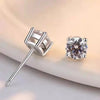 Wholesale Unisex Hiphop Round Tassel Inlaid Zircon Fourclaw Earrings Copper Material Set With Gems