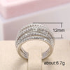 Wholesale Unisex Hiphop Style Copper Geometric Line Winding Ring And Women's Irregular Multilayer Geometric Zircon Bracelet