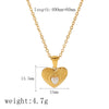 Wholesale Unisex Inlaid Pearl Heart Shape Titanium Steel Earrings