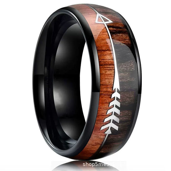 Wholesale Unisex Ins Style Geometric Stainless Steel Arrow Ring With Electroplating