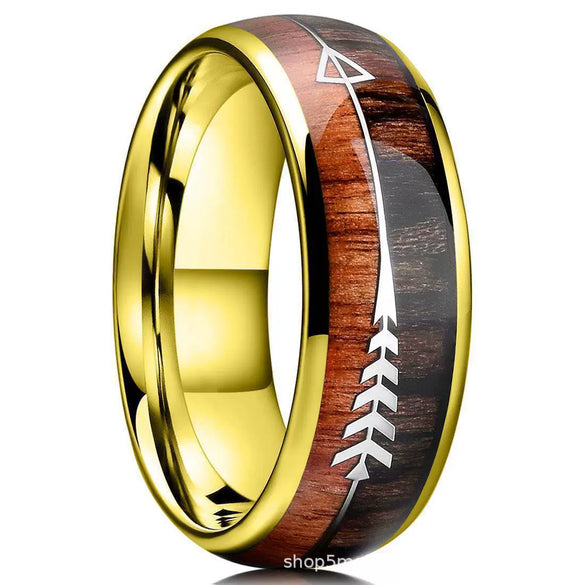 Wholesale Unisex Ins Style Geometric Stainless Steel Arrow Ring With Electroplating