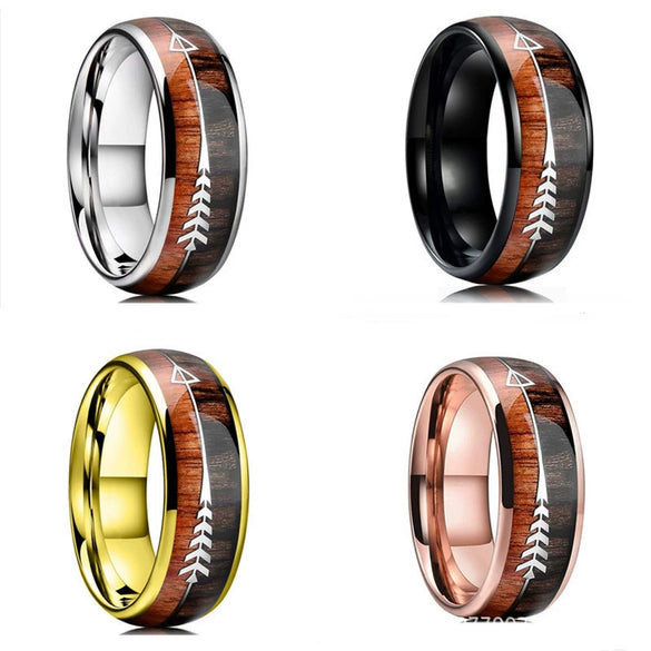Wholesale Unisex Ins Style Geometric Stainless Steel Arrow Ring With Electroplating