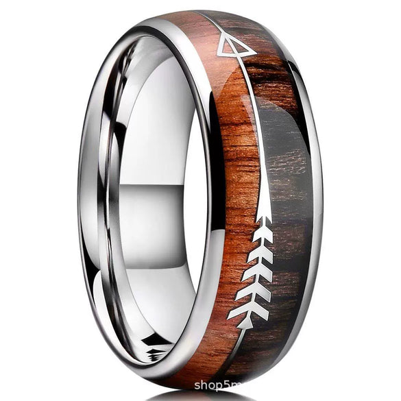 Wholesale Unisex Ins Style Geometric Stainless Steel Arrow Ring With Electroplating