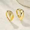 Wholesale Unisex Ins Style Geometric Stainless Steel Electroplated Ring