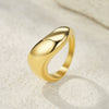 Wholesale Unisex Ins Style Geometric Stainless Steel Electroplated Ring