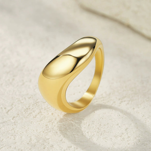 Wholesale Unisex Ins Style Geometric Stainless Steel Electroplated Ring