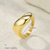 Wholesale Unisex Ins Style Geometric Stainless Steel Electroplated Ring