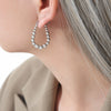 Wholesale Unisex Ins Style Geometric Titanium Steel Gold Plated Stitching Design Ushaped Earrings